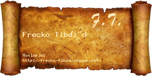 Frecko Tibád névjegykártya